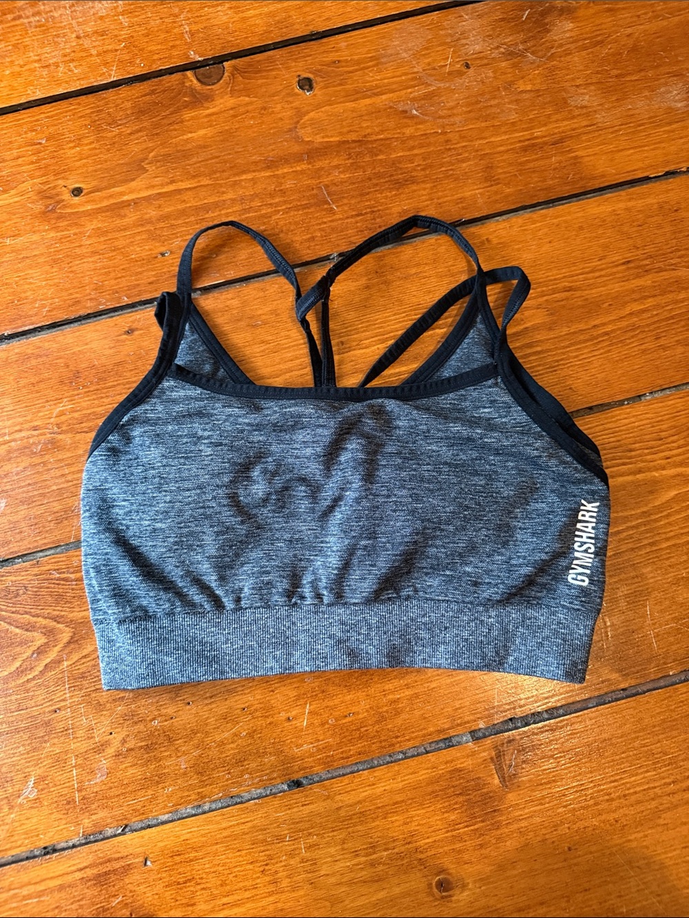Gymshark Dark Gray Seamless Strappy Sports Bra